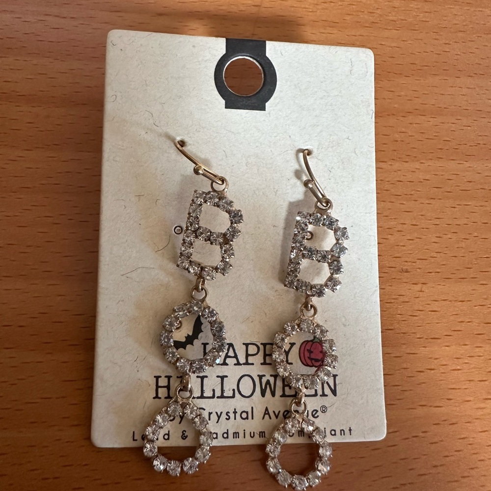 Boo! Halloween Crystal Earrings